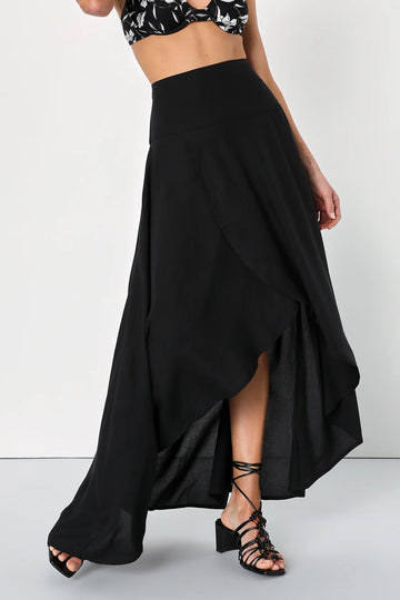 Black High-Low Skirt