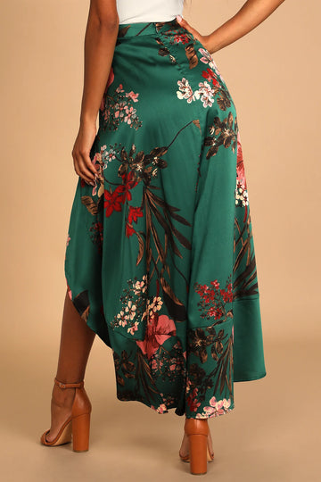 Stunning Green Floral Skirt