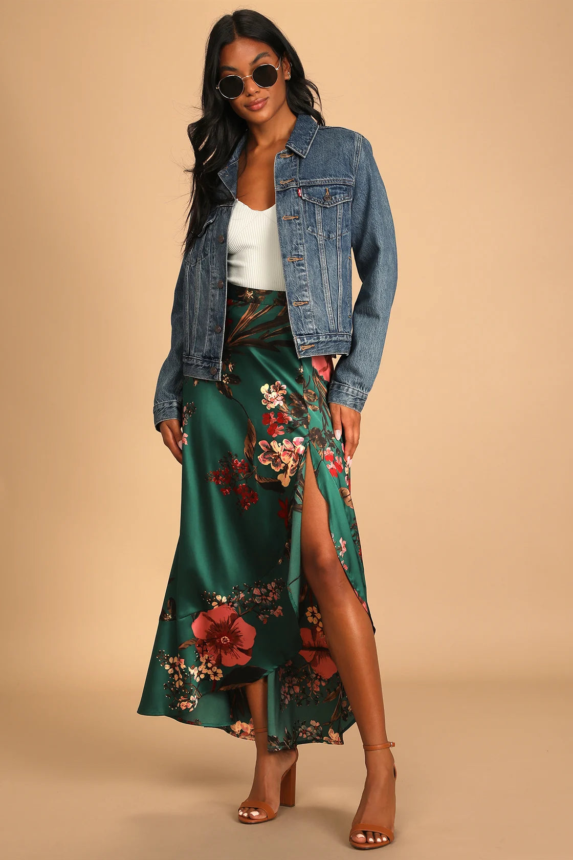 Stunning Green Floral Skirt