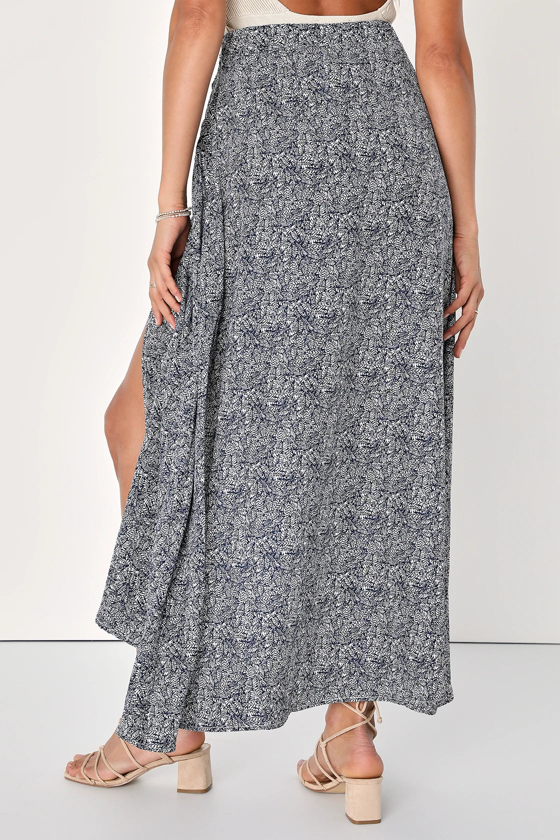 Beautiful Navy Blue Wrap Skirt