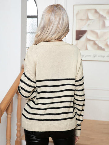 Round Neck Cable-Knit