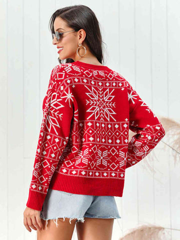 Snowflake Pattern Sweater