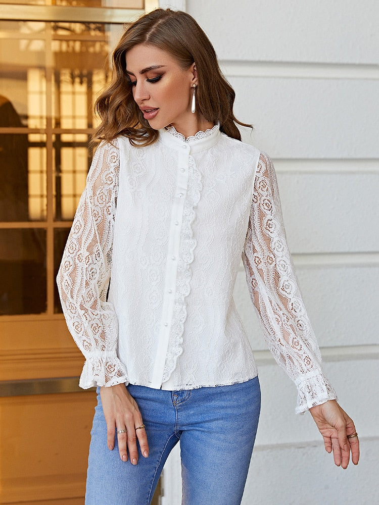 Hollow Out Sleeves Shirts