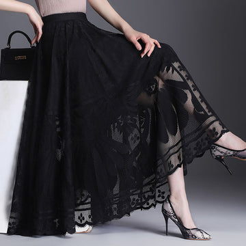 Swing Gauze Hollow Skirt