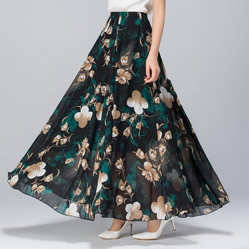 Floral Chiffon Skirt